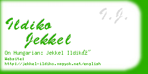 ildiko jekkel business card